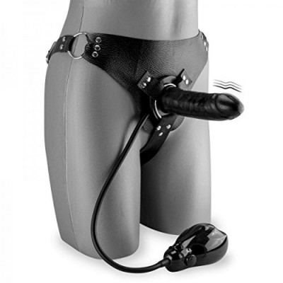 Automatic Electric inflatable pump vibrating dildo strap-on 