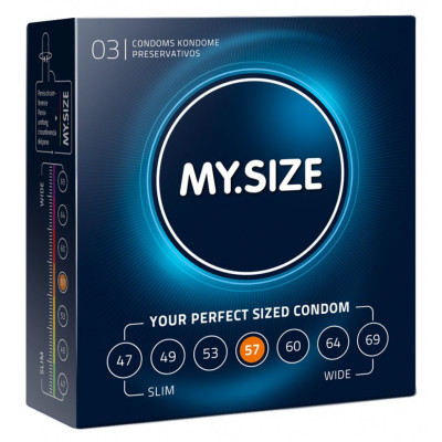 MySize condom 57 mm 3 Pcs