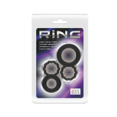 Set of two soft flexible silicone Cock and balls penis Ring