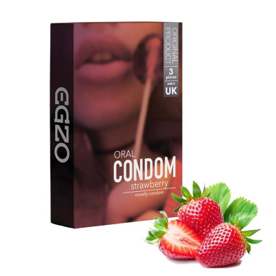 Egzo Strawberry Oral 3 Condoms