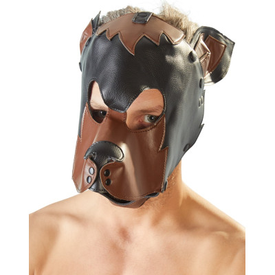 Fetish Dog Brown Black Mask