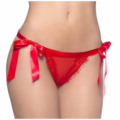 Charming Red Panty with Satin Ties