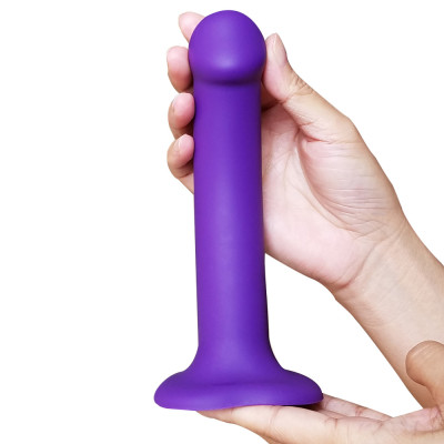 Liquid Silicone Purple Dildo for Strap-on Harness 16 cm