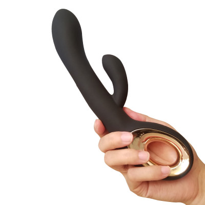 Black Jakipo Luxus silicone rechargeable female vibrator