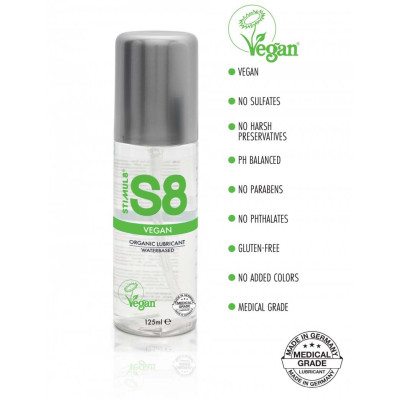 S8 Vegan Water Based Lube 125ml
