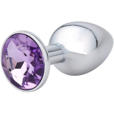 Large Aluminium Jewel Butt plug Purple