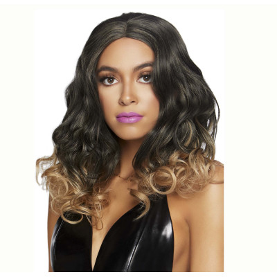 Curly Ombre Long Bob Wig Blond