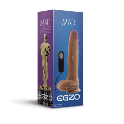 Egzo DVR004 Realistic Vibrating Dildo with Remote Control 23cm