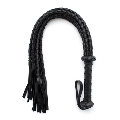 Naughty Toys Hand weaving Black Leather Bondage flogger 75 cm 