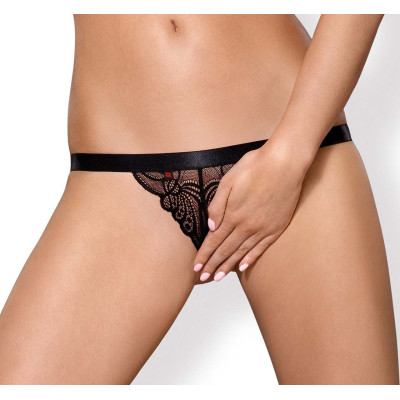 Obsessive Spicy Crotchless Thong Black